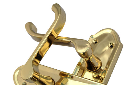 Brass Door Handles - Askworth Internal Door Handles with Bathroom Sash Lock