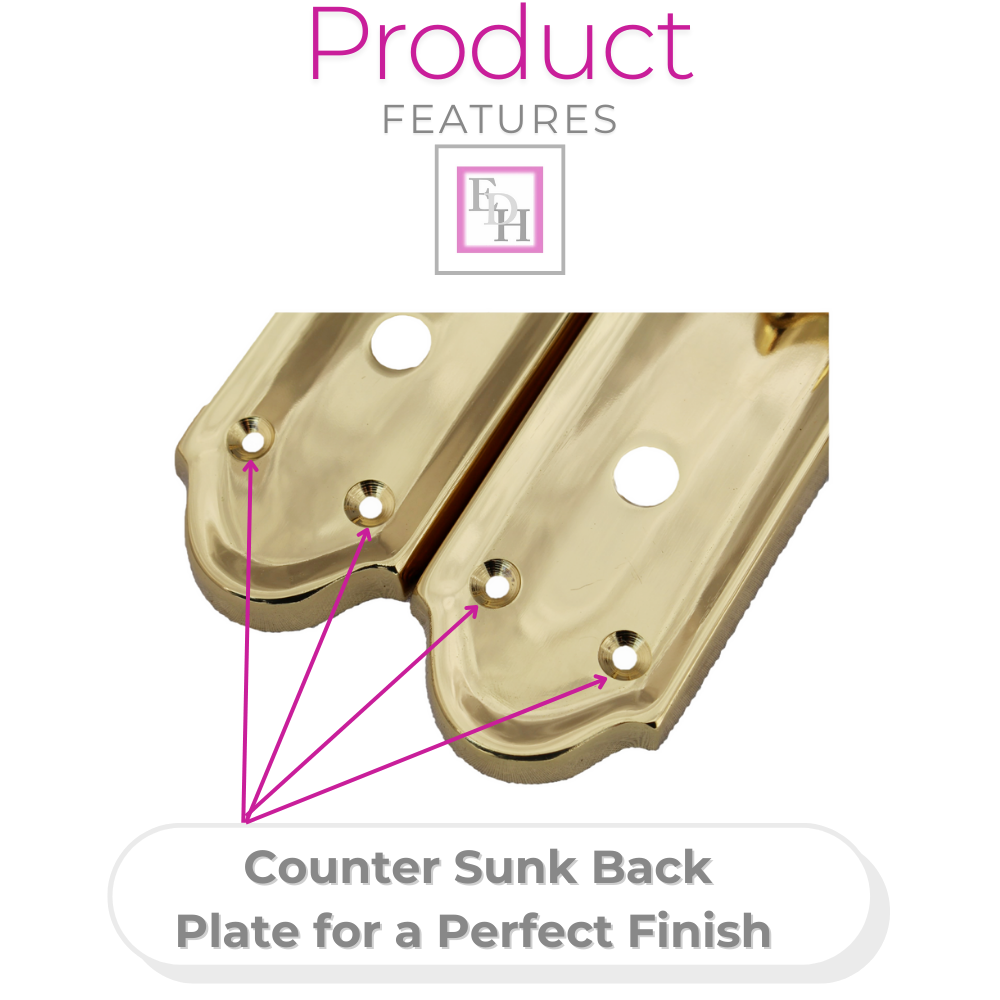 Brass Door Handles - Askworth Internal Door Handles with Bathroom Sash Lock