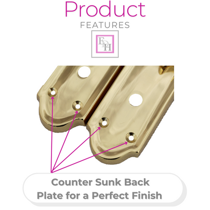 Brass Door Handles - Askworth Internal Door Handles with Bathroom Sash Lock