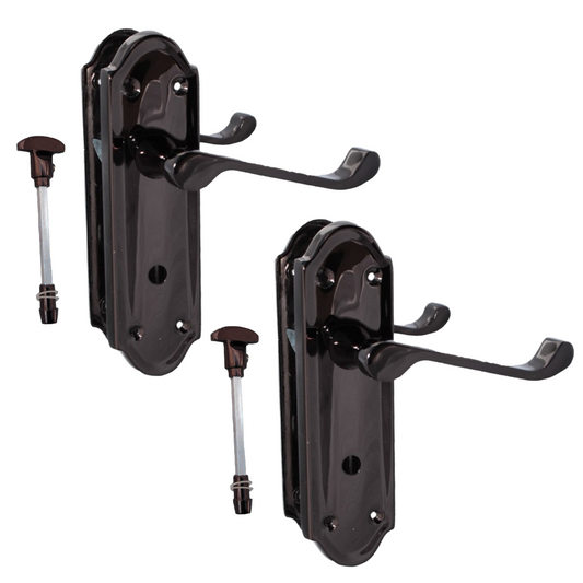 Black Nickel Door Handles - Askworth Internal Door Handle Set for Internal Doors