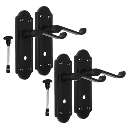 Matt Black Door Handles - Askworth Internal Door Handles Set for Internal Doors