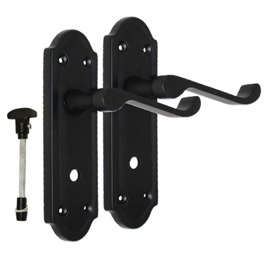 Matt Black Door Handles - Askworth Internal Door Handles Set for Internal Doors