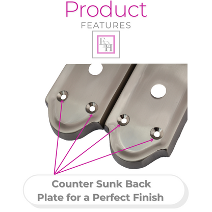 Satin Nickel Door Handles - Askworth Internal Door Handles Set for Internal Door