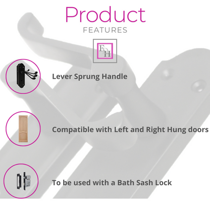 Matt Black Door Handles - Askworth Internal Door Handles Set for Internal Doors