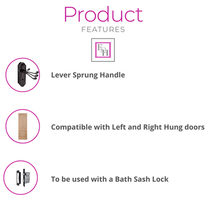 Black Nickel Door Handles - Askworth Internal Door Handle Set for Internal Doors