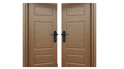 Matt Black Door Handles - Askworth Internal Door Handles with Bathroom Sash Lock
