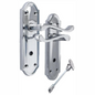 Chrome Door Handles - Askworth Internal Door Handles with Bathroom Sash