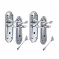 Chrome Door Handles - Askworth Internal Door Handles with Bathroom Sash