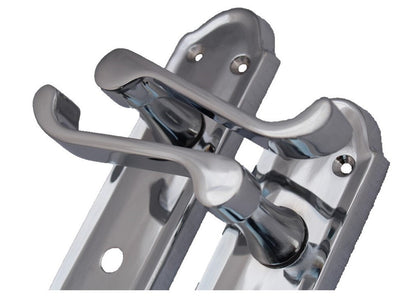 Chrome Door Handles - Askworth Internal Door Handles with Bathroom Sash