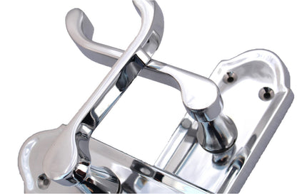 Chrome Door Handles - Askworth Internal Door Handles with Bathroom Sash