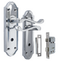 Chrome Door Handles - Askworth Internal Door Handles with Bathroom Sash