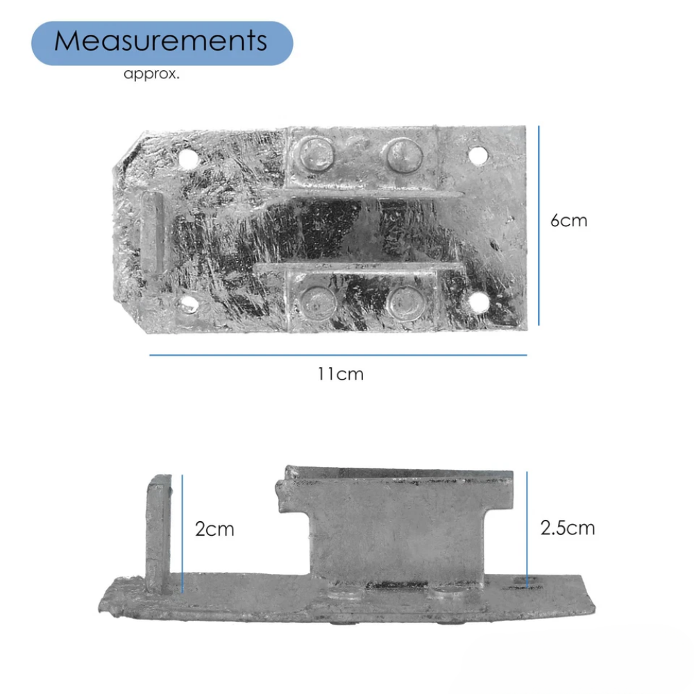 Long 18" Galvanised Drop Bolt | Garage/Gate/Door Lock