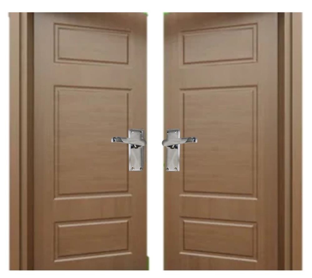 Victorian Straight Chrome Door Handles – Interior Lever Handles on Backplate