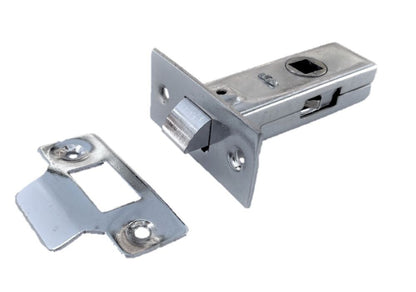 Victorian Straight Chrome Door Handles – Interior Lever Handles on Backplate