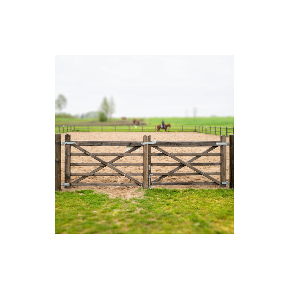 Galvanised Throw-Over Loop Gate Latch – Narrow Pattern for 2″ Gates + Coach Bolt