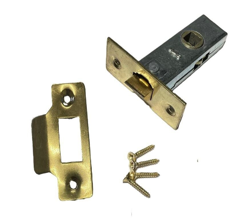 Door Handle Modern Scroll Epsom Brass Polish handles, Bath Lock Latch 168 x42mm