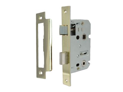 Door Handle Modern Scroll Epsom Brass Polish handles, Bath Lock Latch 168 x42mm