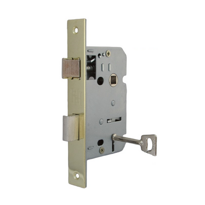 Door Handle Modern Scroll Epsom Brass Polish handles, Bath Lock Latch 168 x42mm