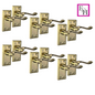 Georgian Style Scroll Brass Finish Door Handles, Internal Door handles 6 Sets.