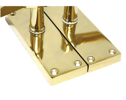 Door Handles Brass Plated  Victorian Scroll Lever Latch Modern Door Handles + x6