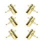 Door Handles Brass Plated  Victorian Scroll Lever Latch Modern Door Handles x 6