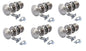 Satin Nickel Round Door Knobs- Reeded Internal Handles for Mortice Locks + Latch
