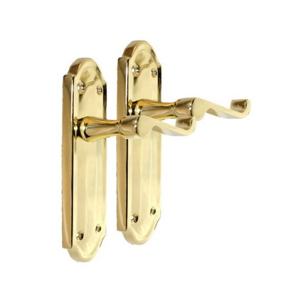 Door Handles Scroll Lever Latch Brass Finish Ashford Style Ashworth Interior 1
