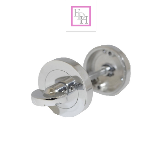 Chrome Bathroom Privacy Thumb Turn Lock – Internal Door Bolt in Chrome Finish