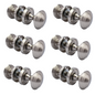 Satin Nickel Round Door Knobs- Reeded Internal Handles for Mortice Locks