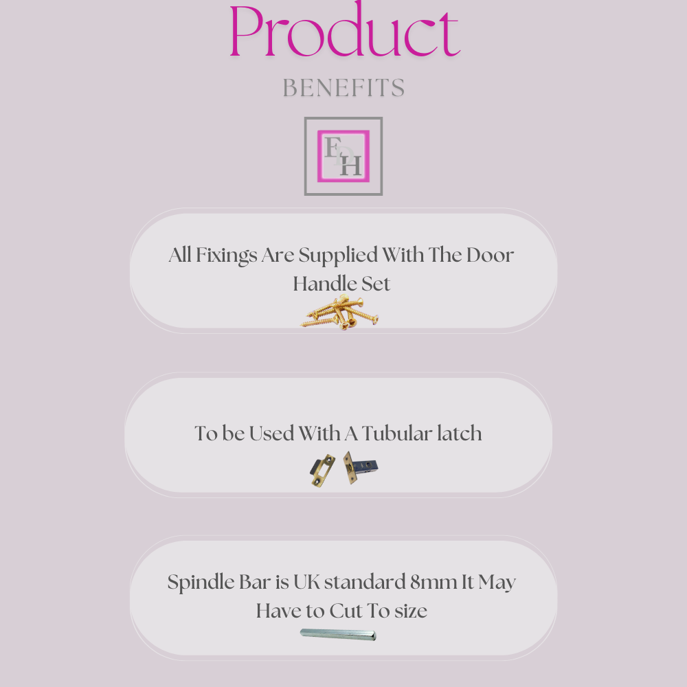 Brass Door Knob Modern Round Rose Door Knob Brass Door Handles 4 Pairs