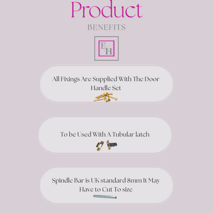 Brass Door Knob Modern Round Rose Door Knob Brass Door Handles 4 Pairs