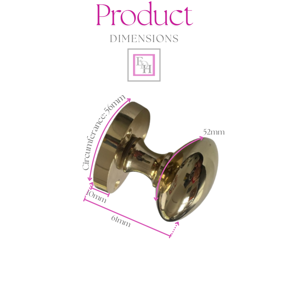 Brass Door Knob Modern Round Rose Door Knob Brass Door Handles 1 Pair