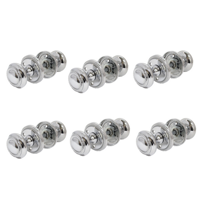 Polished Chrome Georgian Round Door Knobs – 6 Pairs