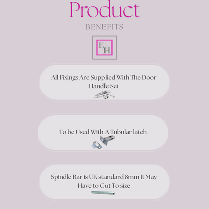 Polished Chrome Georgian Round Door Knobs – 1 Pair