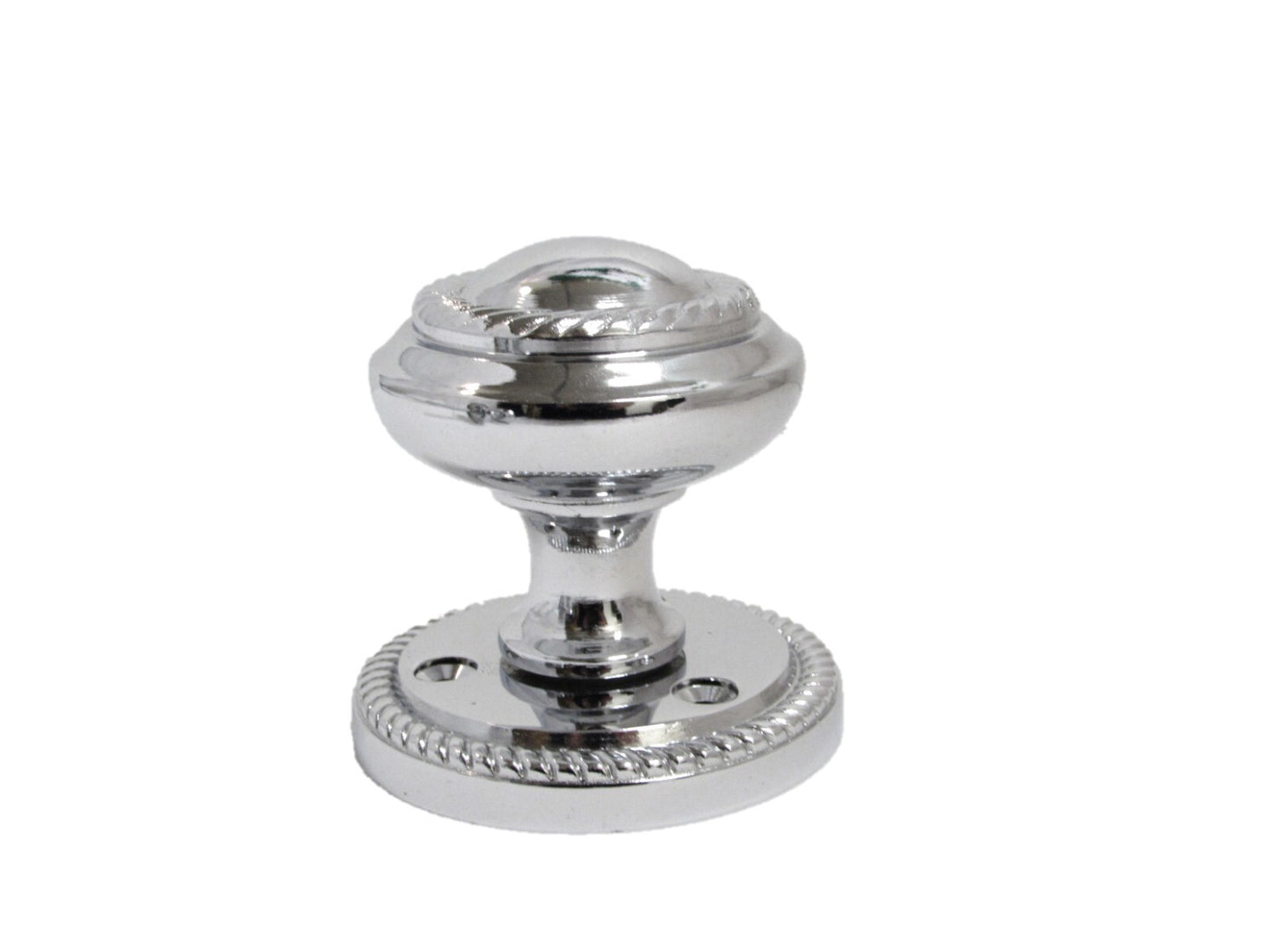 Polished Chrome Georgian Round Door Knobs – 1 Pair