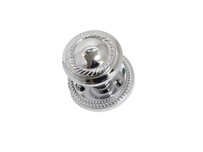 Polished Chrome Georgian Round Door Knobs – 1 Pair