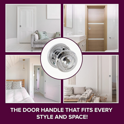 Polished Chrome Georgian Round Door Knobs – 1 Pair