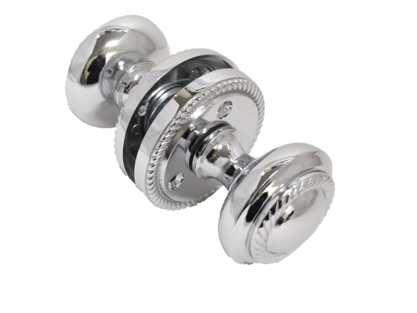 Polished Chrome Georgian Round Door Knobs – 1 Pair