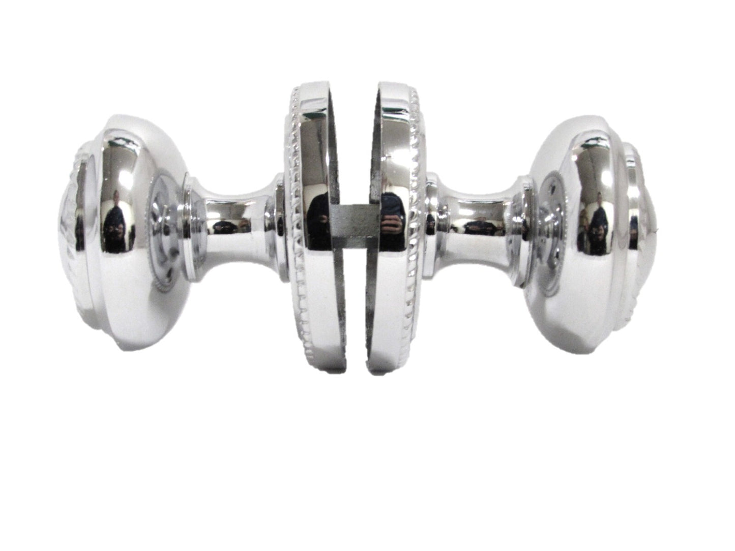 Polished Chrome Georgian Round Door Knobs – 1 Pair