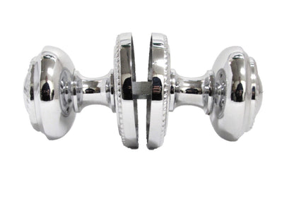Polished Chrome Georgian Round Door Knobs – 1 Pair