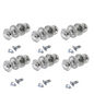 Polished Chrome Georgian Round Door Knobs with Tubular Latch – 6 Pairs