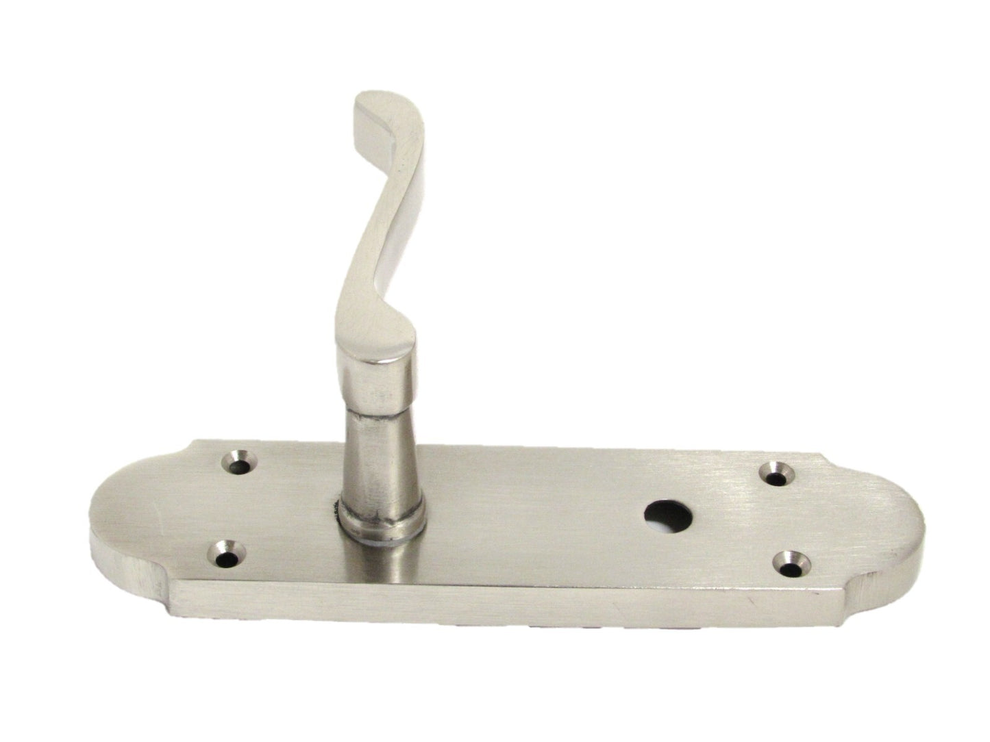 Satin Nickel Bathroom Door Handle – Epsom Style Victorian Scroll Privacy Lever