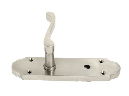 Satin Nickel Bathroom Door Handle – Epsom Style Victorian Scroll Privacy Lever