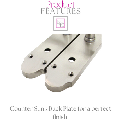 Satin Nickel Bathroom Door Handle – Epsom Style Victorian Scroll Privacy Lever