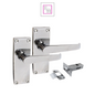 Victorian Straight Chrome Door Handles – Interior Lever Handles + Tubular Latch