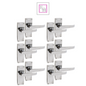Victorian Straight Chrome Door Handles – Interior Lever Handles + Tubular Latch