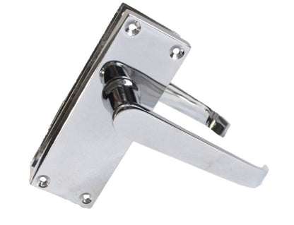 Victorian Straight Chrome Door Handles – Interior Lever Handles + Tubular Latch
