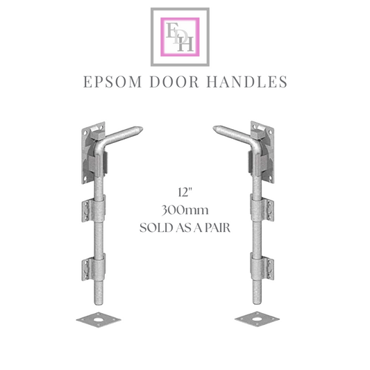12" 15" 18" 24" GALV HEAVY DUTY DROP BOLT DOOR GARAGE SHED SLIDING HASP BOLT