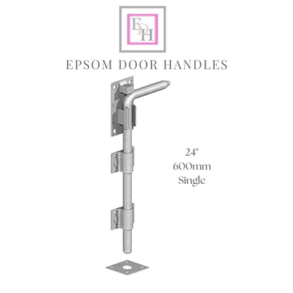 12" 15" 18" 24" GALV HEAVY DUTY DROP BOLT DOOR GARAGE SHED SLIDING HASP BOLT