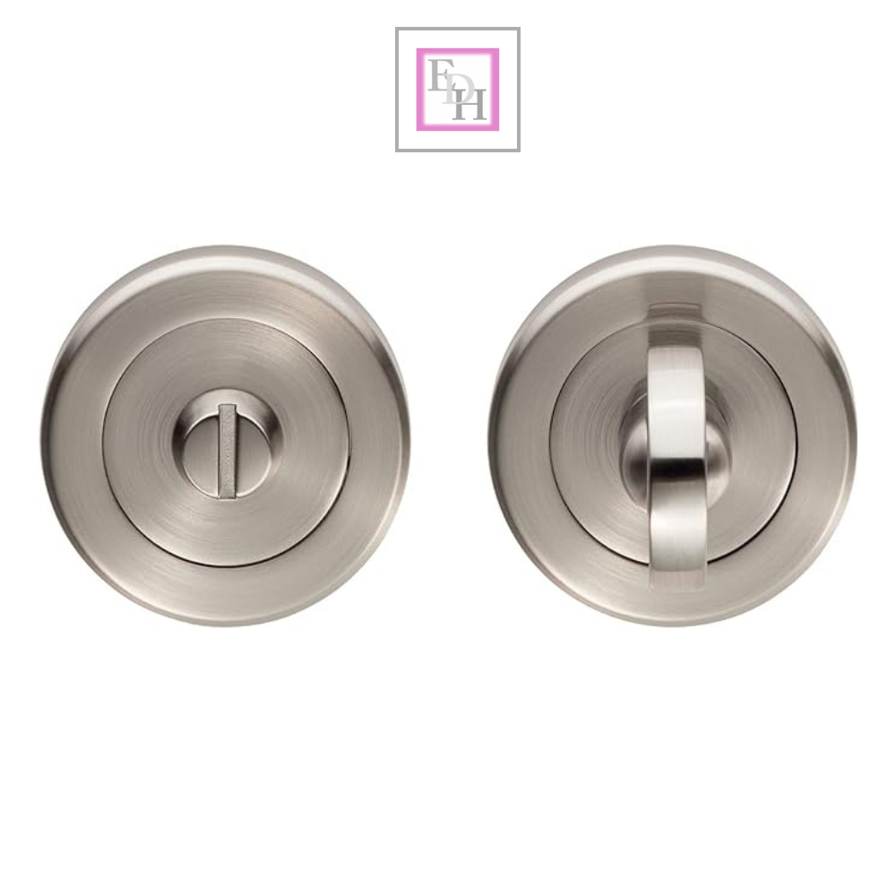Satin Bathroom Thumb Turn Lock WC Toilet Door Privacy Catch Fire Rated